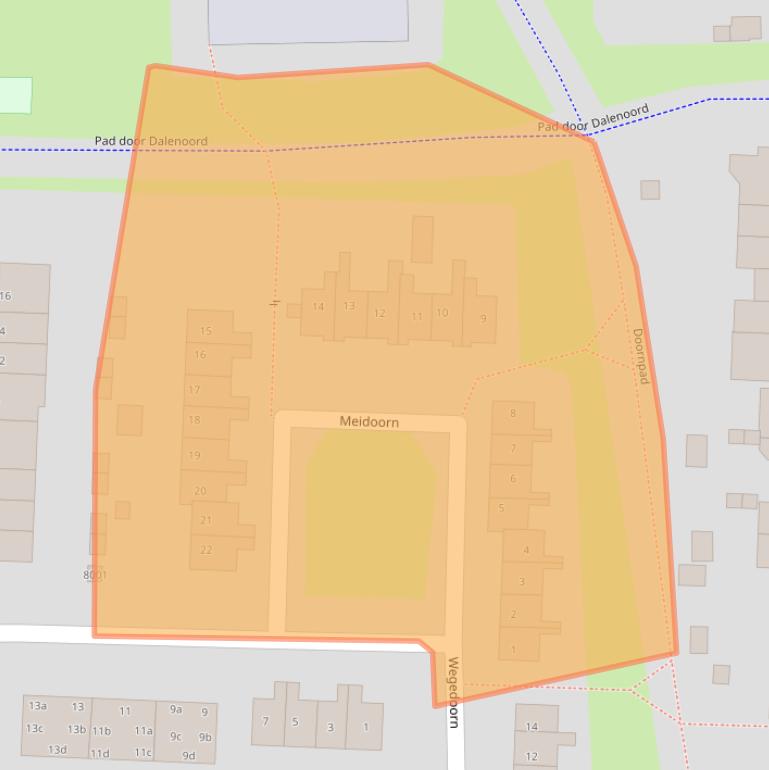 Kaart van postcodegebied 3984AM.