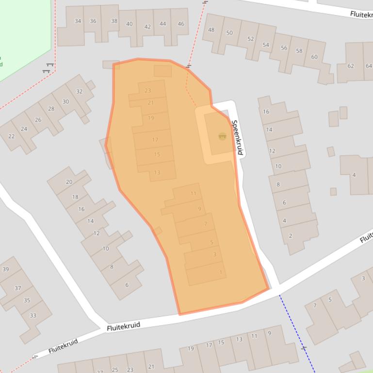 Kaart van postcodegebied 3984BG.