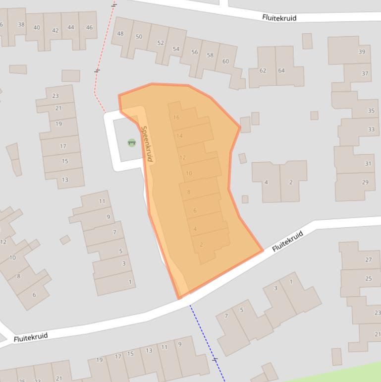 Kaart van postcodegebied 3984BH.