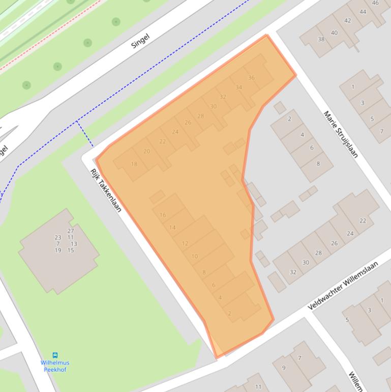 Kaart van postcodegebied 3984BL.