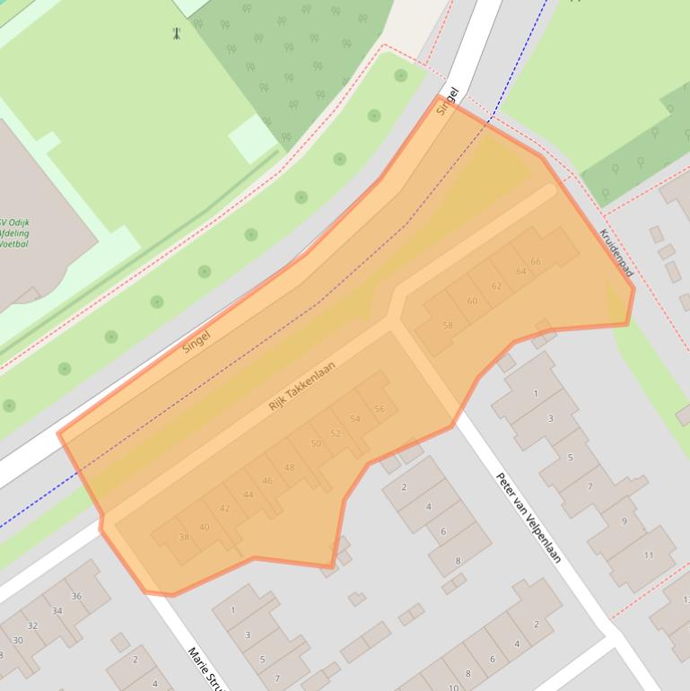 Kaart van postcodegebied 3984BM.