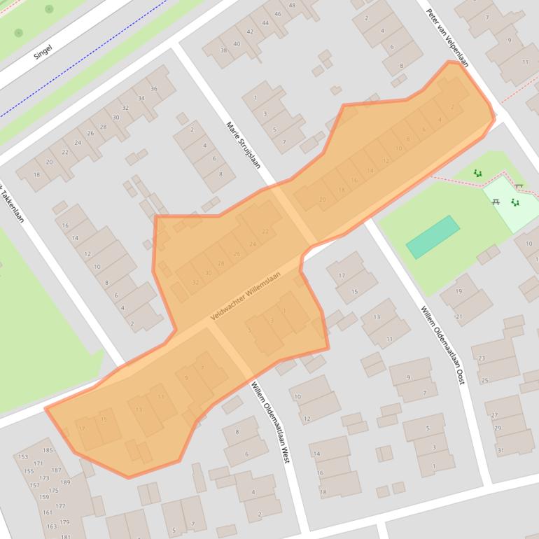 Kaart van postcodegebied 3984BP.