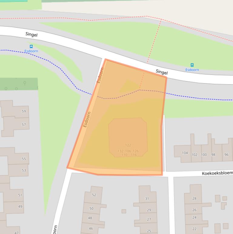 Kaart van postcodegebied 3984CE.