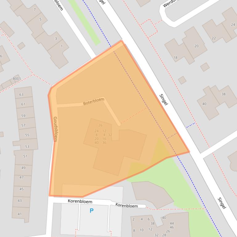 Kaart van postcodegebied 3984CT.