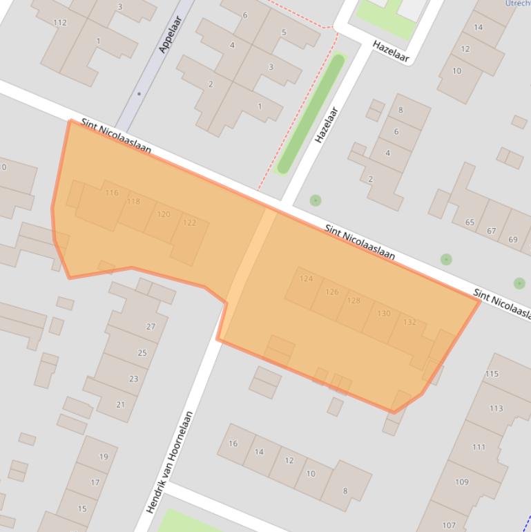 Kaart van postcodegebied 3984JE.