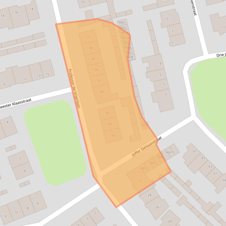 Kaart van postcodegebied 3984JM.