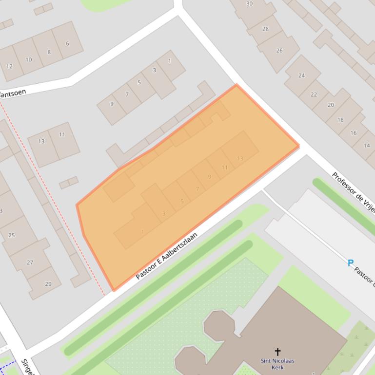 Kaart van postcodegebied 3984JN.