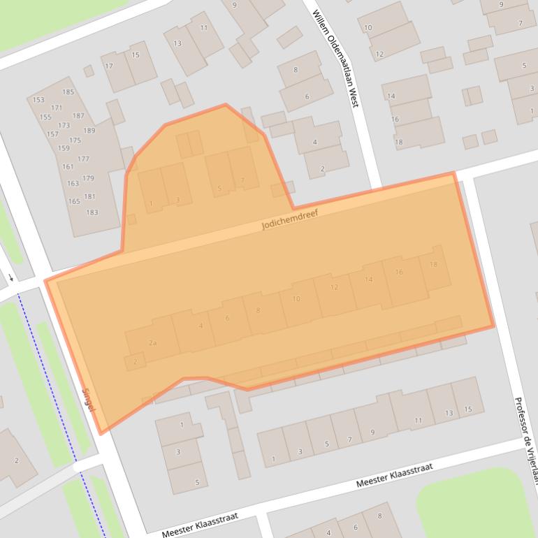 Kaart van postcodegebied 3984JS.