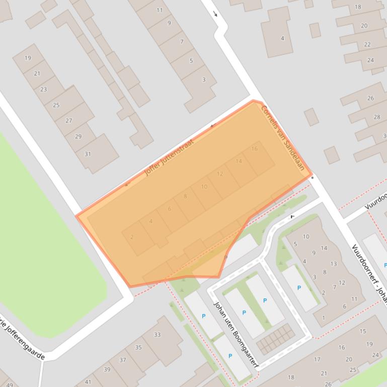 Kaart van postcodegebied 3984KE.