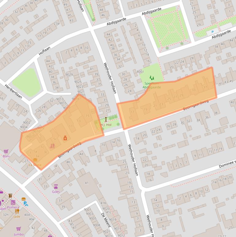 Kaart van postcodegebied 3984KG.