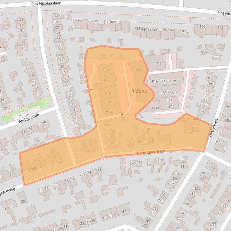 Kaart van postcodegebied 3984KH.