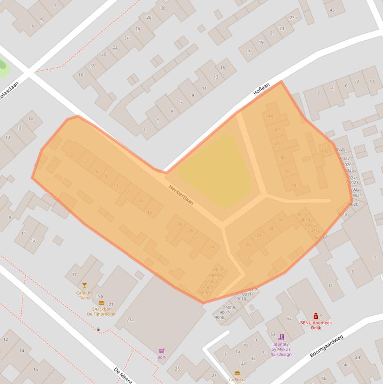 Kaart van postcodegebied 3984KS.