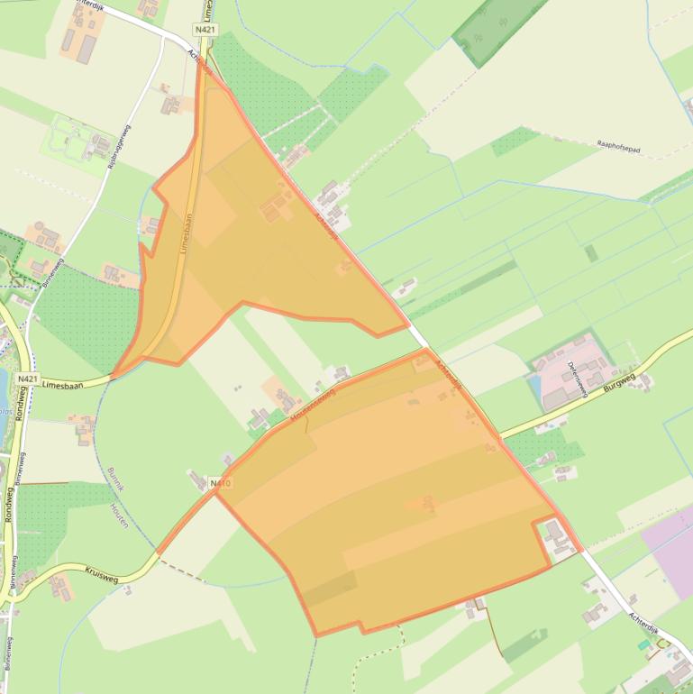 Kaart van postcodegebied 3984LE.