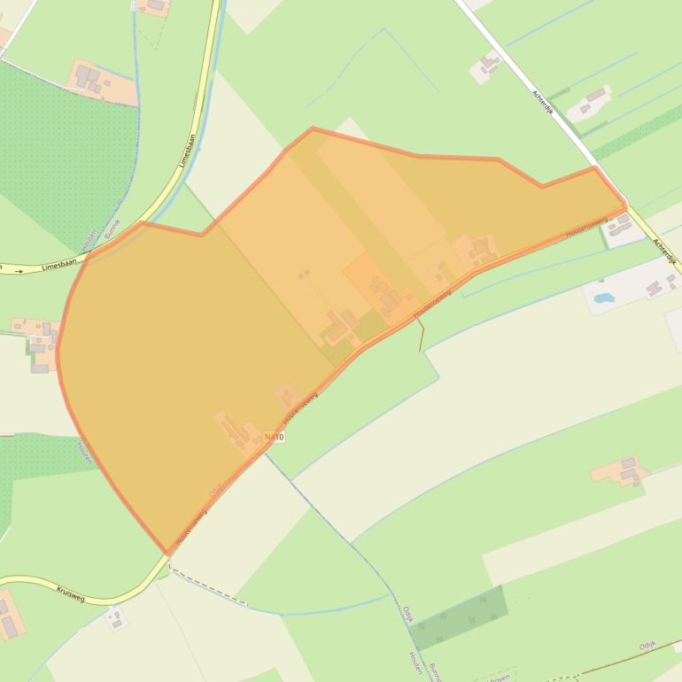 Kaart van postcodegebied 3984LJ.