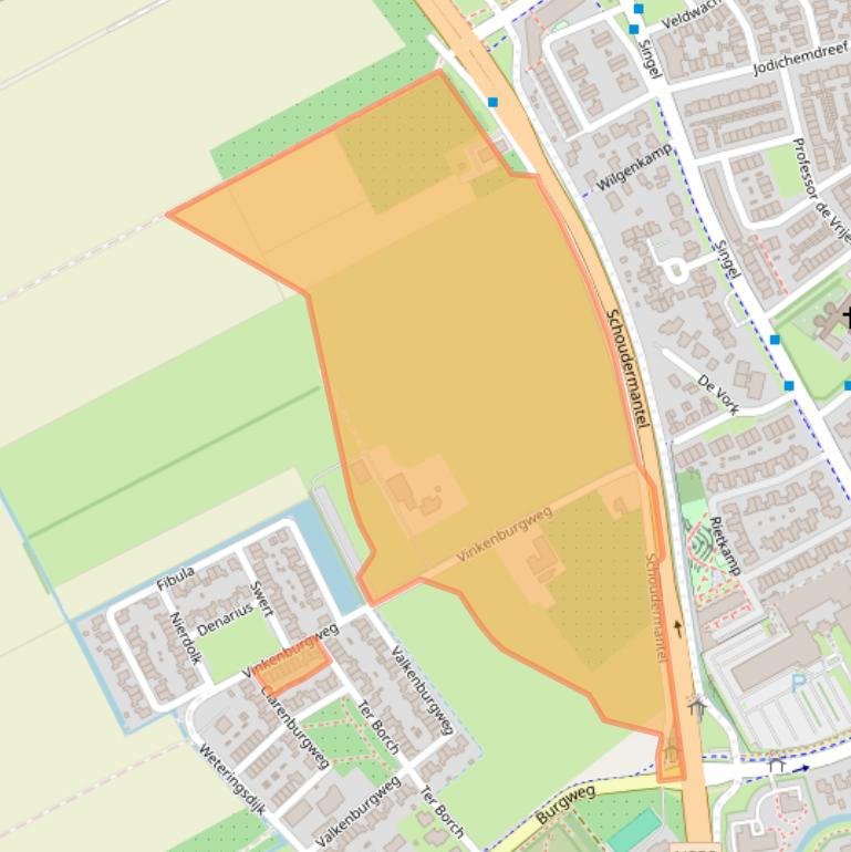 Kaart van postcodegebied 3984LM.