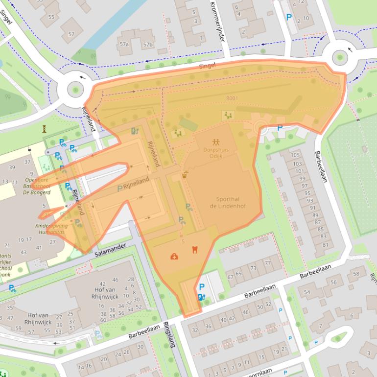 Kaart van postcodegebied 3984MA.