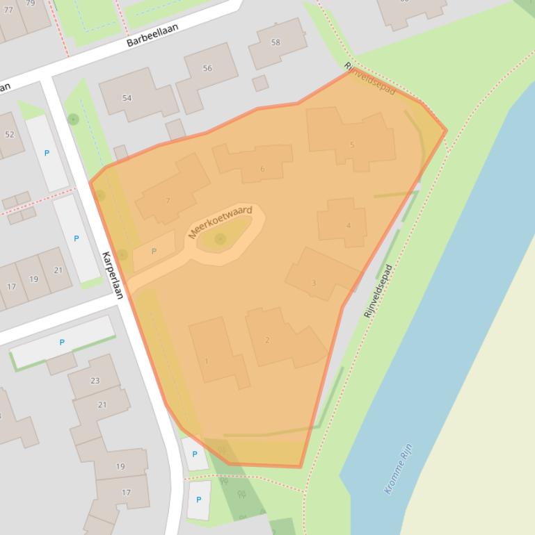 Kaart van postcodegebied 3984MK.