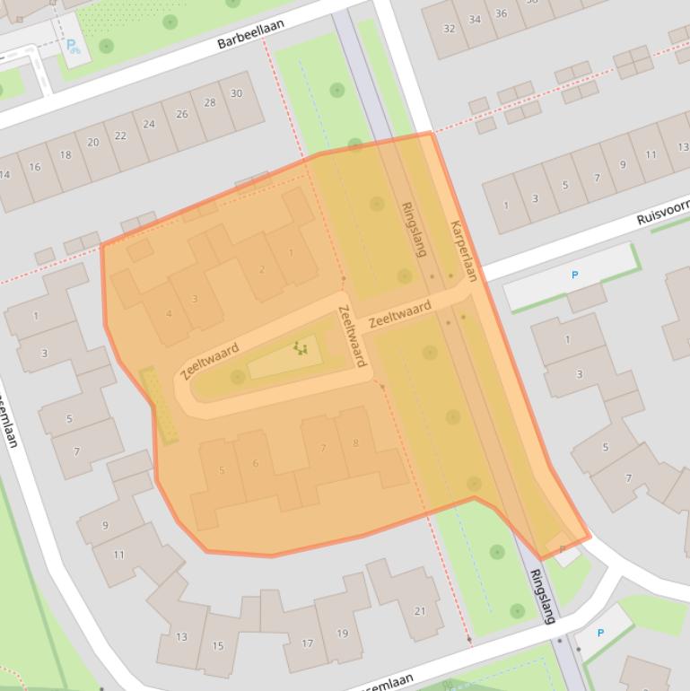 Kaart van postcodegebied 3984ML.
