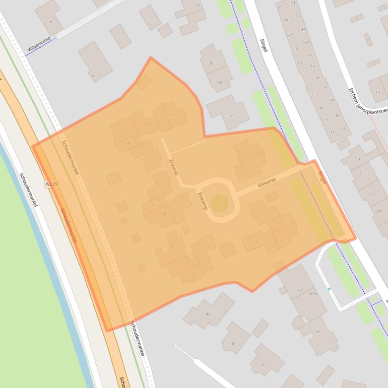 Kaart van postcodegebied 3984NB.