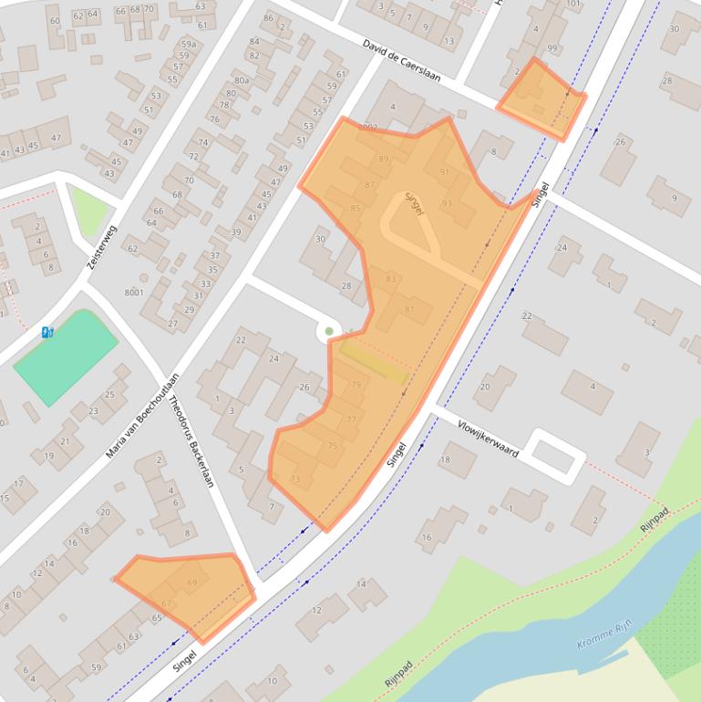 Kaart van postcodegebied 3984NW.