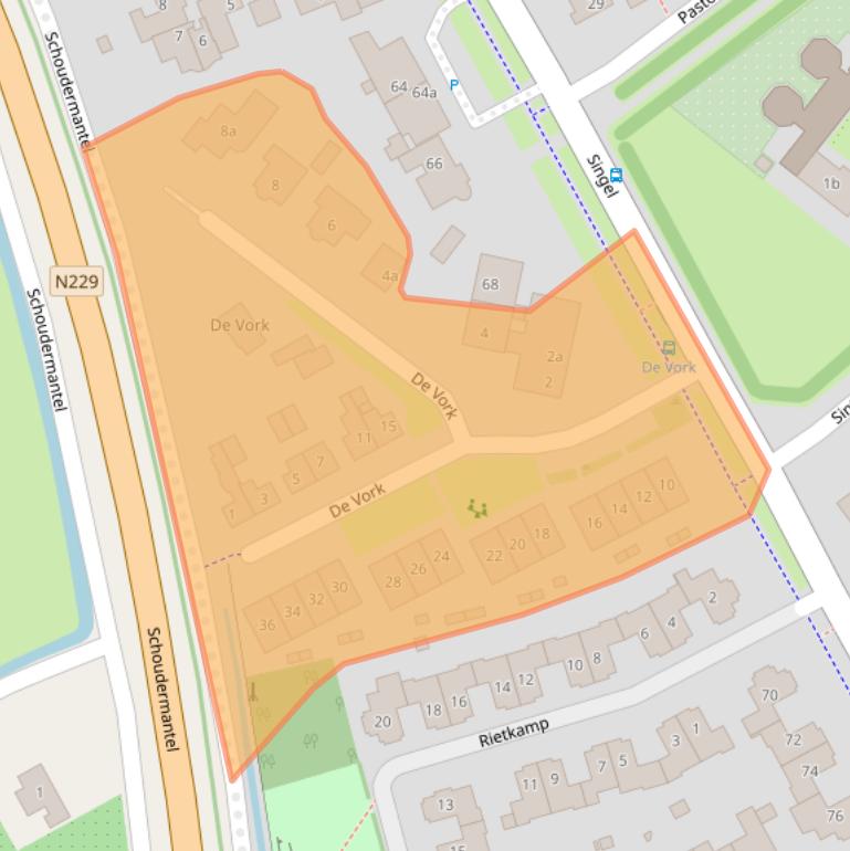 Kaart van postcodegebied 3984PA.