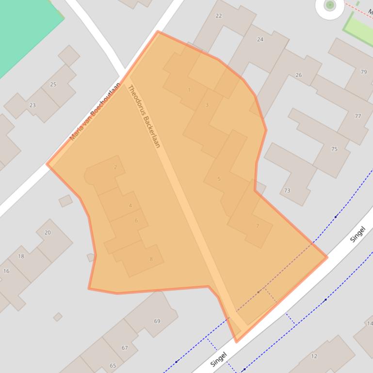 Kaart van postcodegebied 3984PJ.