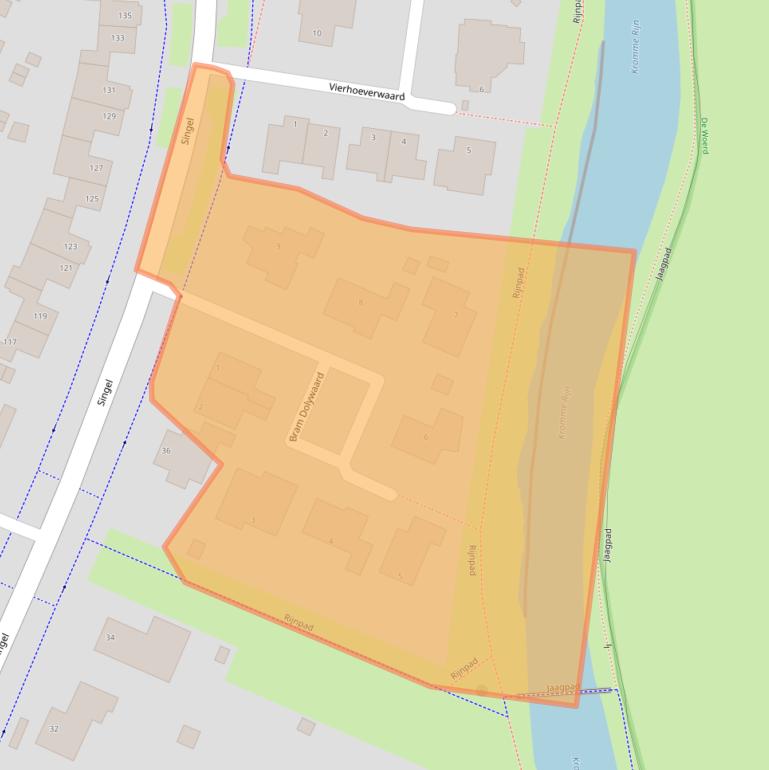 Kaart van postcodegebied 3984PN.