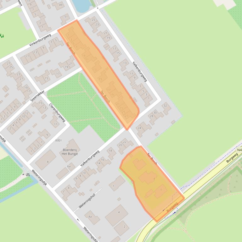 Kaart van postcodegebied 3984RB.