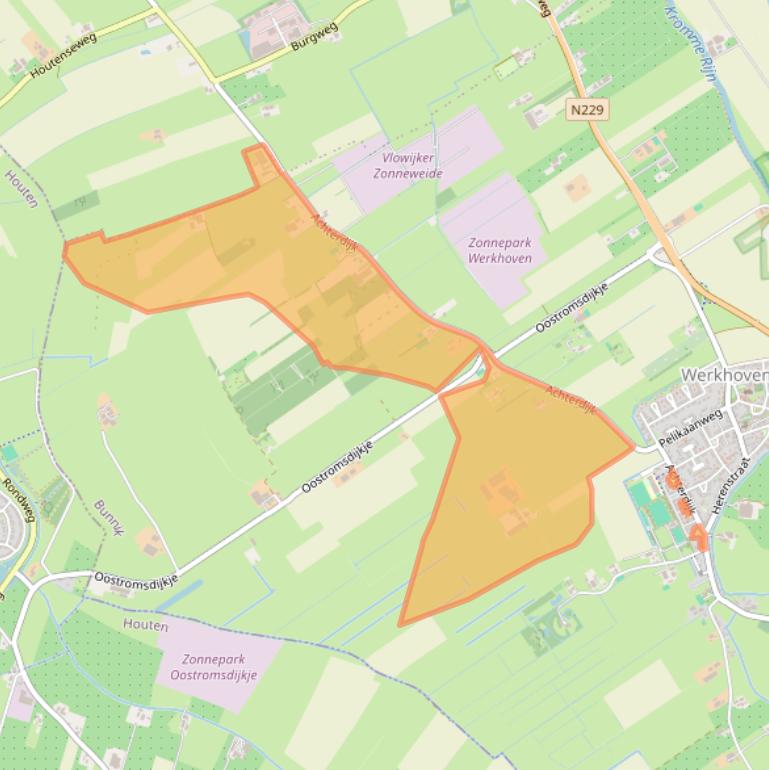 Kaart van postcodegebied 3985LB.