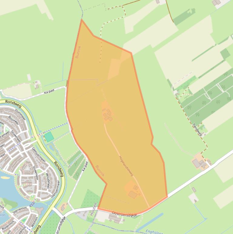 Kaart van postcodegebied 3985LD.