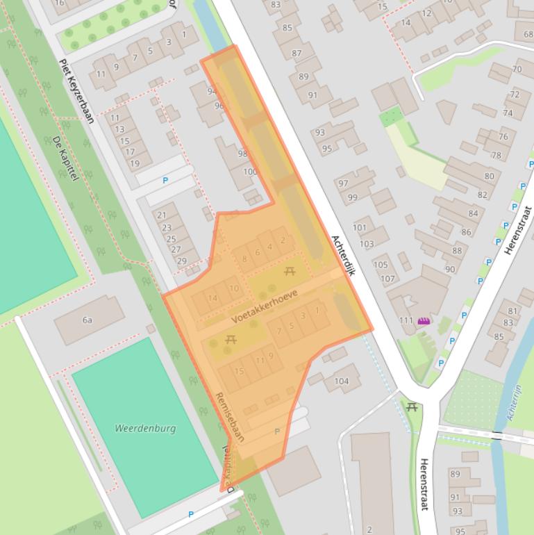 Kaart van postcodegebied 3985LN.