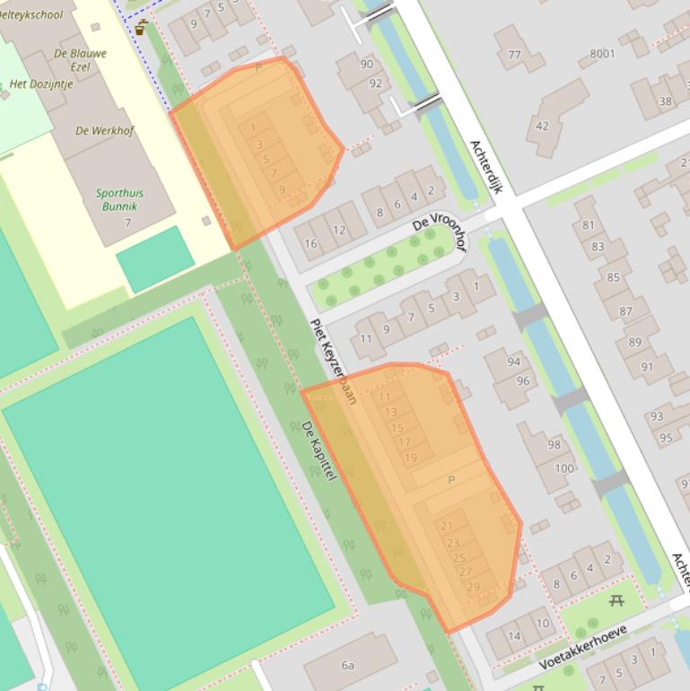 Kaart van postcodegebied 3985LP.