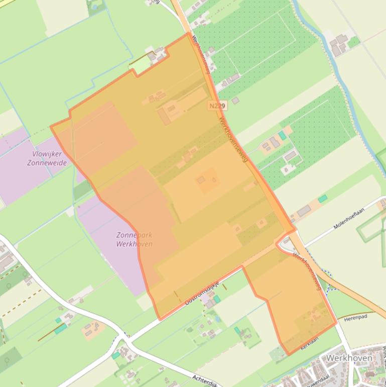 Kaart van postcodegebied 3985MH.