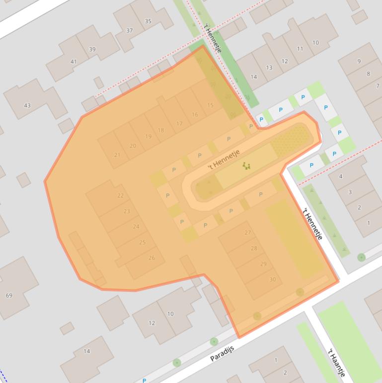 Kaart van postcodegebied 3985PB.