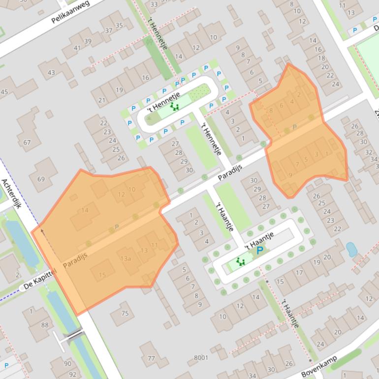 Kaart van postcodegebied 3985PC.