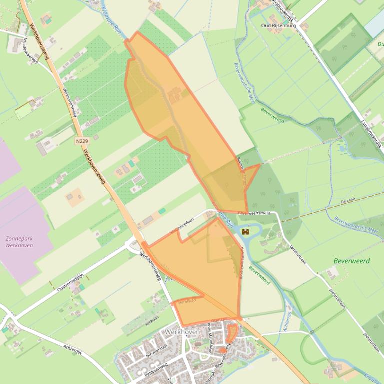 Kaart van postcodegebied 3985RC.