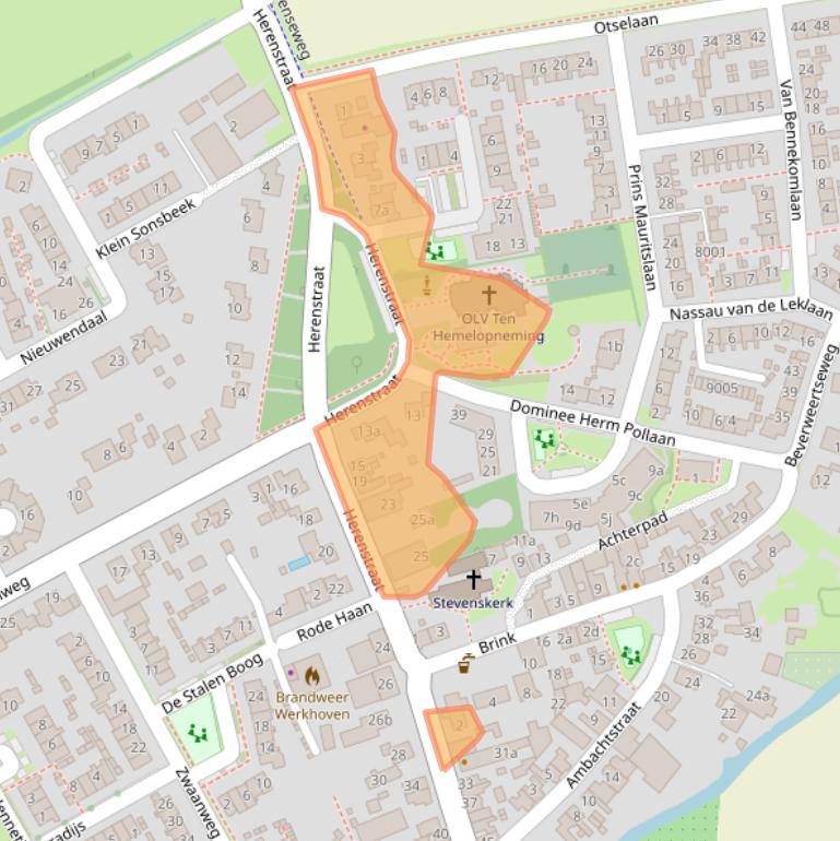 Kaart van postcodegebied 3985RP.