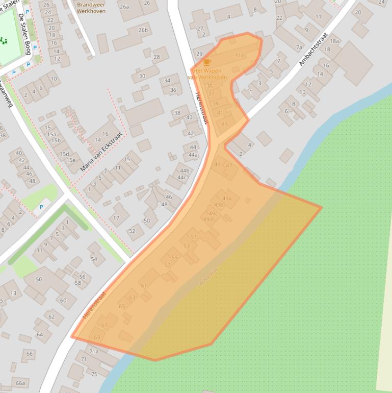 Kaart van postcodegebied 3985RR.