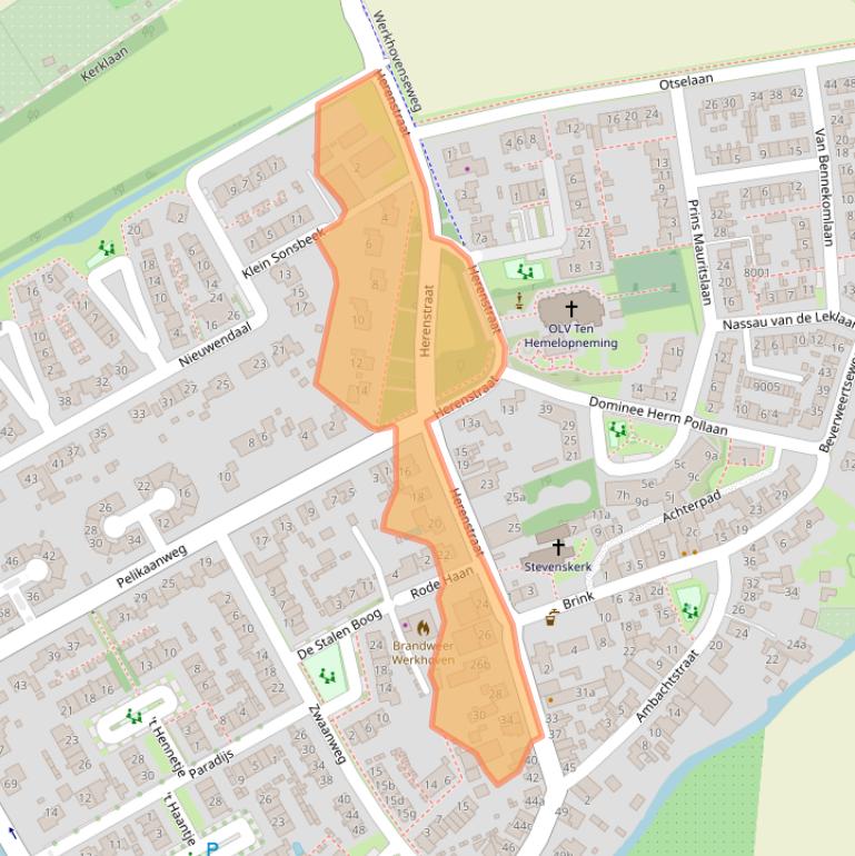 Kaart van postcodegebied 3985RV.