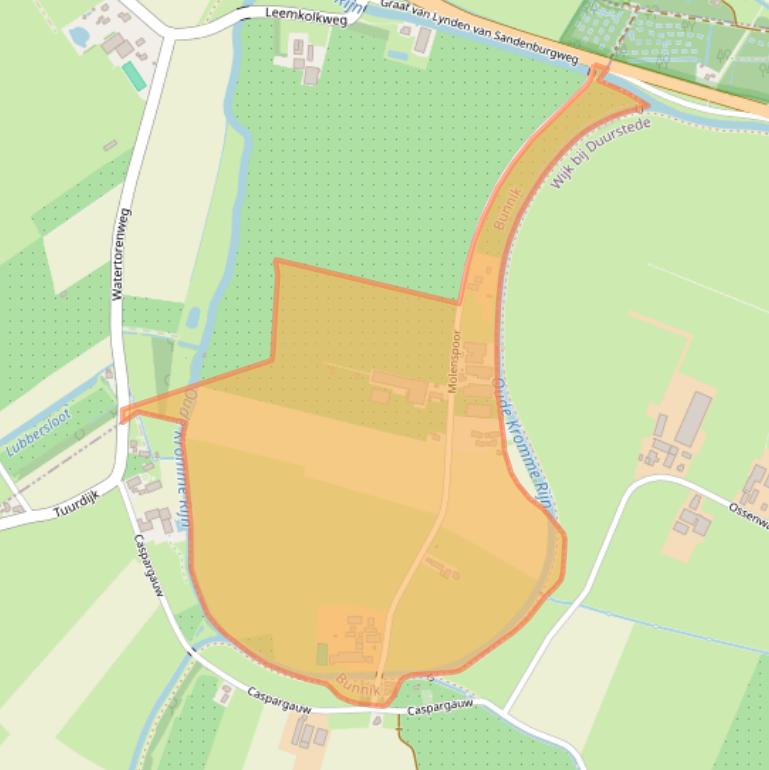 Kaart van postcodegebied 3985SH.