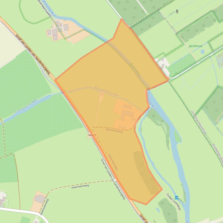Kaart van postcodegebied 3985SJ.
