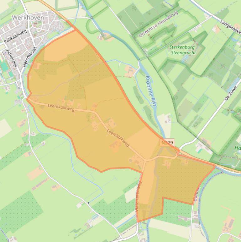 Kaart van postcodegebied 3985SL.