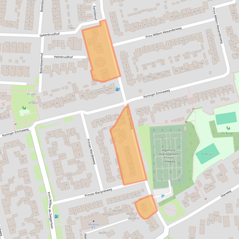 Kaart van postcodegebied 3991BG.