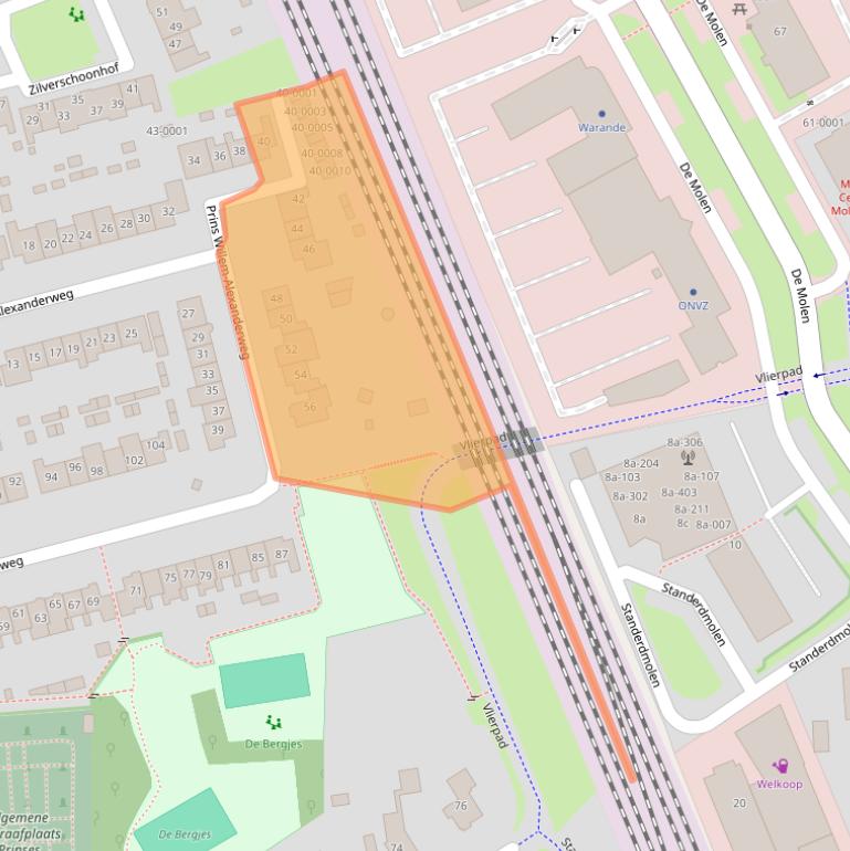 Kaart van postcodegebied 3991CC.