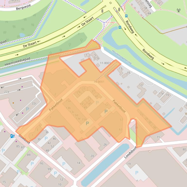 Kaart van postcodegebied 3991CH.