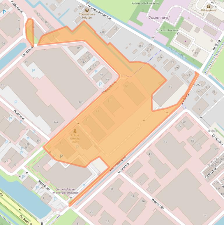 Kaart van postcodegebied 3991CM.