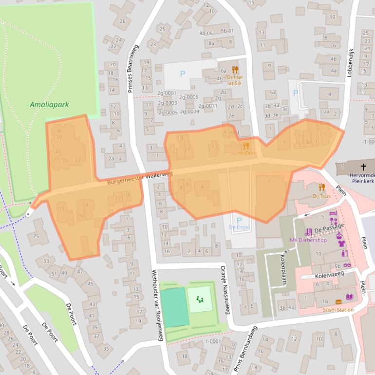 Kaart van postcodegebied 3991DM.