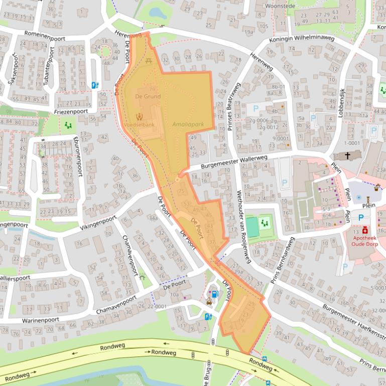 Kaart van postcodegebied 3991DX.