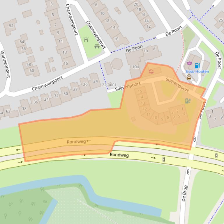 Kaart van postcodegebied 3991EJ.