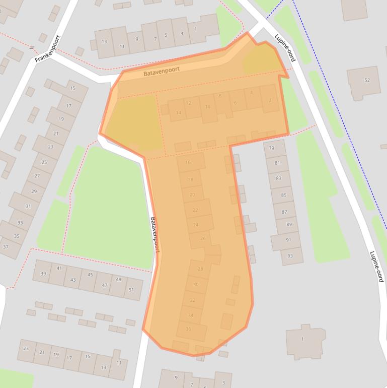 Kaart van postcodegebied 3991JD.